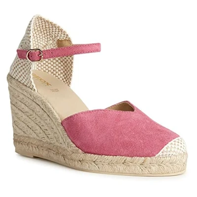 Afbeelding van Geox Dames D GELSA espadrille Wedge sandaal, cyclamen, 40 EU, EU