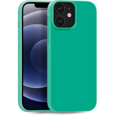 Afbeelding van MyGadget Silicone case voor Apple iPhone 12 Mini duurzame beschermende TPU slanke siliconen terug cover ultra krasbestendig mobiele telefoon matte smaragd groene