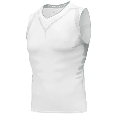 Afbeelding van AMZSPORT Heren compressie tanktop mouwloos functionele shirts basislaag onderhemd