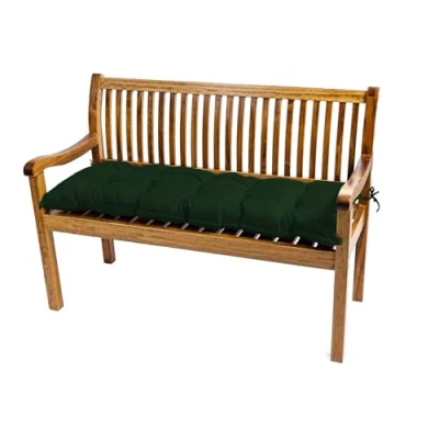 Afbeelding van TexDeko® Garden Tuinbankkussen, 150 x 50 8 cm, waterafstotend, uv bestendig, met Oeko Tex certificaat, gewatteerd, bankkussen, bekleding, zitkussen, donkergroen