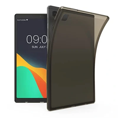 Afbeelding van kwmobile case compatibel met Samsung Galaxy Tab A7 Lite 8.7 (2021) hoes Tablethoes van zacht TPU silicone Back cover in zwart/transparant