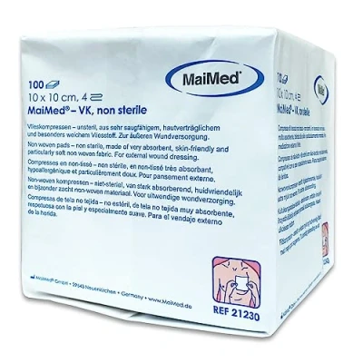 Afbeelding van MaiMed Niet steriele vlieskompres 10 x cm, 4 voudig