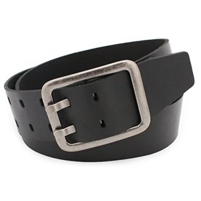 Afbeelding van Vascavi Leren riem, volledig lederen buffelleer, jeansriem, ca. 5 cm mode, broekriem, Made in Germany, 90 totale lengte 100 cm, one size