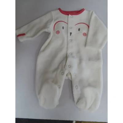 Afbeelding van Noukie&#039;s Pyjama Velour Meisje Ecru 3 maand 62