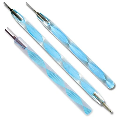 Afbeelding van Juya Quilling Slotted Tools met RVS Hoofd (Blauw, 3 delige Set)