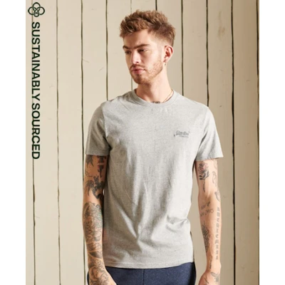 Afbeelding van Superdry Vintage Tshirt basic, Heren, Maat: Small, Pumice stone marl