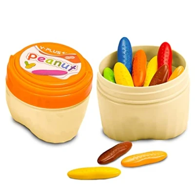Afbeelding van YPLUS Pindastiften voor kinderen, met emmer, kinderstiften, 24 kleuren doos, wasbare stiften baby&#039;s, kleurartikelen, kerstcadeaus…