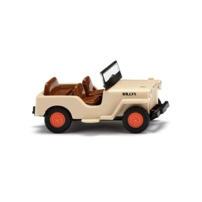 Afbeelding van Wiking 0010 01 H0 Auto Willys Jeep CJ 3A, elfenbeige