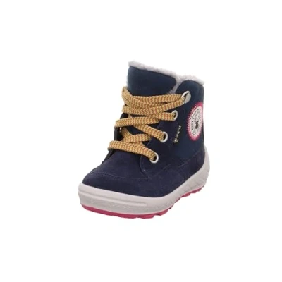 Afbeelding van Superfit Groovy 2.0 Warm gevoerde Gore Tex, sneeuwlaarzen, blauw/roze 8010, 24 EU breed, Blauw Roze Larga