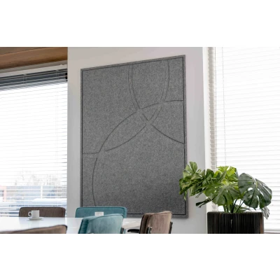 Afbeelding van Acoustic Art GEO XL 160x120cm Grijs Akoestisch kunstwerk Geometrisch