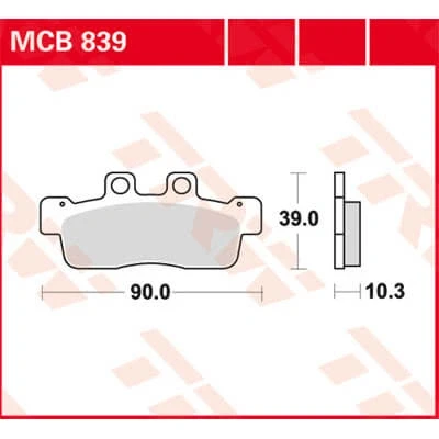 Afbeelding van TRW Lucas Brake voering MCB839