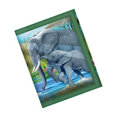 Afbeelding van 3D LiveLife Portemonnees Dikhuidige Vrienden van Deluxebase. olifant portemonnee. Geld, munten en kaarthouder met artwork gelicentieerd door de beroemde kunstenaar Michael Searle