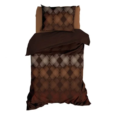 Afbeelding van Dekbedovertrek Satin d&#039;or Manutti Bruin Satijn 140 x 200 / 220 cm 1 Persoons
