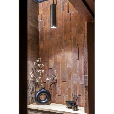 Afbeelding van Artdelight Milano Hanglamp Ø 6,6 X 175 Cm Licht Brons