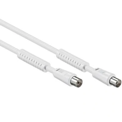 Afbeelding van Coax kabel wit dubbele afscherming