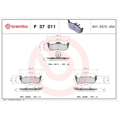 Afbeelding van Brembo Remblokset P 37 011