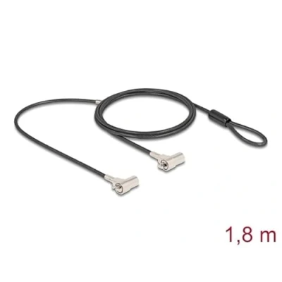 Afbeelding van Navilock Dual Laptop Security Cable with Key Lock for Kensington slot 3 x 7 mm and Nano 2.5 6