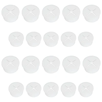 Afbeelding van Flexibele siliconen kabeldoorvoer, voor kantoor, thuis, computertafel, 20 mm en 25 mm, stuks, wit