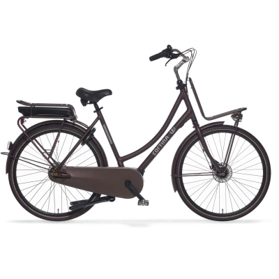 Afbeelding van Cortina E U4 Family Bosch ActiveLine MM N7 2023 Dames Elektrische Fiets Friar Brown Matt 57 Cm + 100 Inruilkorting