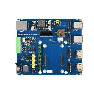 Afbeelding van Waveshare Compute Module 4 IO Board With PoE Feature (Type B) Suitable for All Variants Of Raspberry Pi CM4