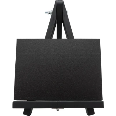 Afbeelding van Mini ezel en krijtbord tafelmodel Europel uit dennehout, mat zwarte af
