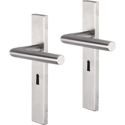 Afbeelding van Deurklink met sleutelschild Impresso Harrow 56 mm (RVS)