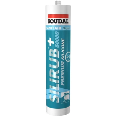 Afbeelding van Soudal Silirub+ S8100 Neutraal Sanitairkit Jasmijn 284 300 ml 135722