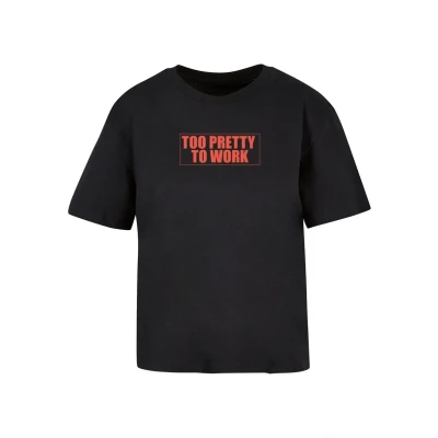 Afbeelding van Mister TEE TOO Pretty TO WORK Tshirt print, Dames, Maat: XL, Black