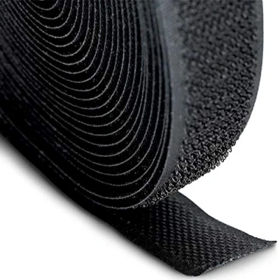Afbeelding van FrogJim Haakband zwart voor naaien en knutselen 20 mm breed 5 m rol haak niet klevend KRNSH5