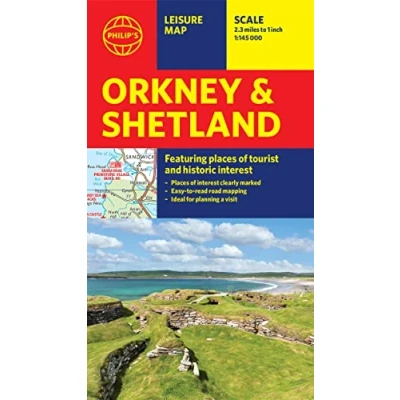 Afbeelding van Philip&#039;s Orkney and Shetland: Leisure Tourist Map: Map