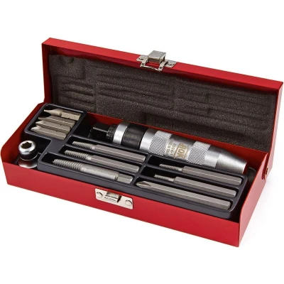 Afbeelding van AOK 13 Delige Slagschroevendraaier Met Dolle Bouten Remover Set