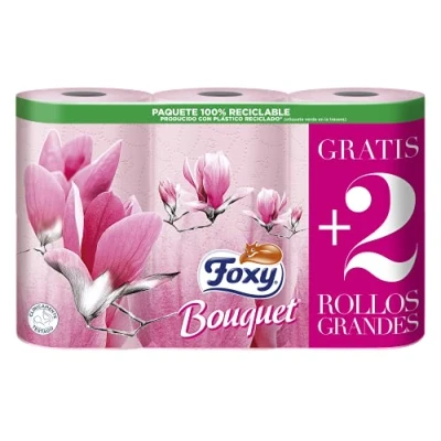 Afbeelding van Foxy Bouquet Color Toilet Paper 3 Layers 4 + 2 Rolls