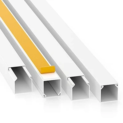 Afbeelding van CILSON Kabelgoot 20 m / x 1 lang 25 mm breed hoog, zelfklevend wit, vloergaten en dubbelzijdig schuimplakband extra sterk