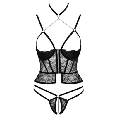 Afbeelding van Elegant Open Longline Lingerie Set