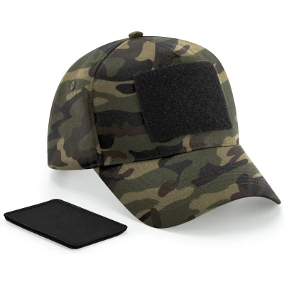 Afbeelding van Beechfield Pet met 5 panelen en afneembare patch B638 Jungle Camo