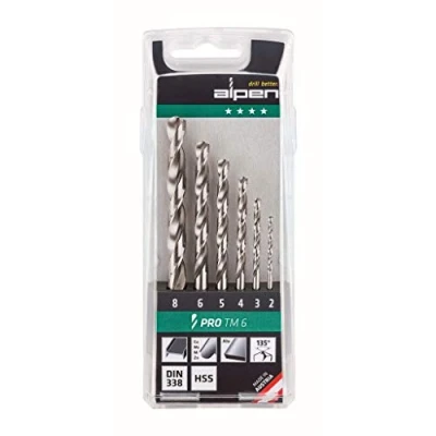 Afbeelding van Alpen 0000111806100 HSS Metaal spiraalboorset 6 delig Cilinderschacht 1 stuk(s)
