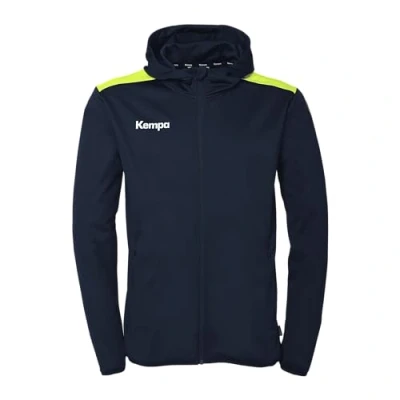 Afbeelding van uhlsport Kempa Emotion 27 Handbal met capuchon, sportjack voor heren en jongens, gevoerde fleece aan de binnenkant, zakken ritssluiting