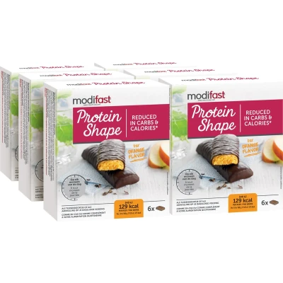 Afbeelding van 6x Modifast Protein Shape Reep Pure Chocolade &amp; Sinaasappel 6 x 31 gr