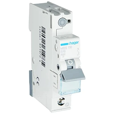Afbeelding van Hager MBS116 Leitungsschutzschalter 1 Polig, 6kA, B Charakteristik, 16A, Quick Connect, Modul