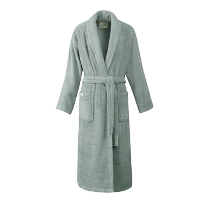 Afbeelding van PandaHome Badjas voor dames en heren van 100% katoen, ochtendjas, badstof, behaaglijk, warm sneldrogend, zacht, absorberend, badjassen 400 g/m², mintgroen, XL