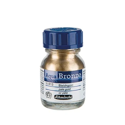 Afbeelding van Schmincke Aqua Bronze, bleek goud, 20 ml, 15 813 032, glanzende metallic effecten op gouache en aquarel schilderijen, papier, karton, schilderkarton, canvas