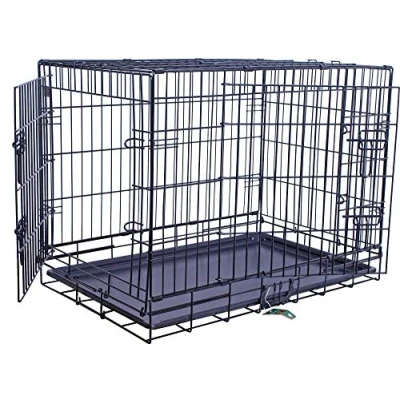 Afbeelding van Draadkooi 2 deurs zwart 76 x 48 58 cm Gebr. de Boon