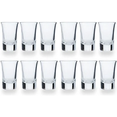 Afbeelding van 12x Shotglaasjes/borrelglazen inhoud 35 ml van glas Shotglazen