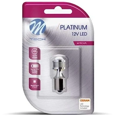 Afbeelding van M Tech Led P21W BA15s 12V Platinum Canbus 4x Osram diode Wit Enkel