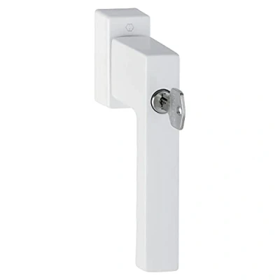 Afbeelding van HOPPE Raamgreep TOULON blokkeercilinder, 7x32, aluminium wit RAL 9016