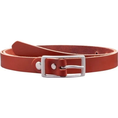 Afbeelding van Cognac kleurige 2 cm brede leren riem, maat 95. Voor taillemaat 90 100