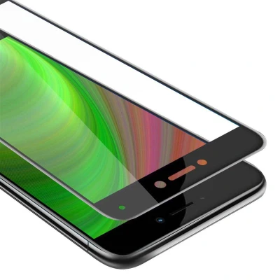 Afbeelding van Cadorabo Screenprotector geschikt voor Honor 8 LITE Volledig scherm pantserfolie Beschermfolie in TRANSPARANT met ZWART Gehard (Tempered) display beschermglas 9H hardheid 3D Touch