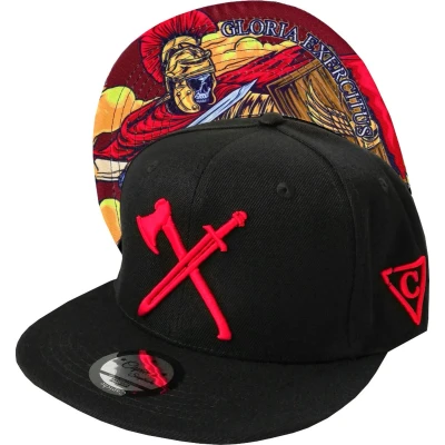 Afbeelding van Capiche Snapback Baseballone SIZE Pet, Heren, Maat: One Size, Black/red/orange