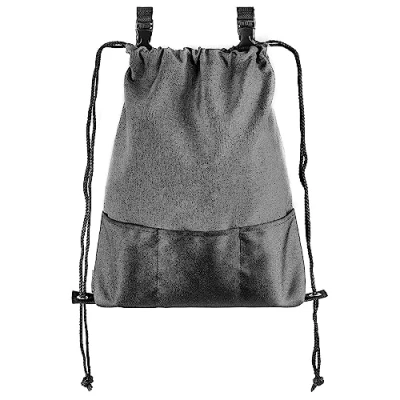 Afbeelding van Zamboo Lichte kinderwagentas, universele tas/kinderwagen organizer met bevestigingshaken, buggy clips, kleine luiertas/luierrugzak om te hangen, grijs/zwart, grijs, 43x33 cm (1er Pack)