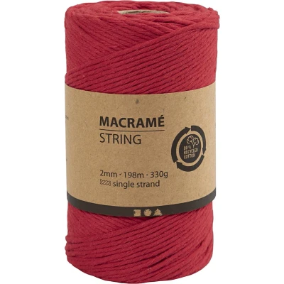 Afbeelding van Creativ Company Macrame Koord Rood, 198m